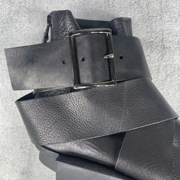 Trippen Leather Buckle Lune Boot Womens Sz 42 US10 Black AMPUTEE RIGHT BOOT ONLY - Picture 10 of 15